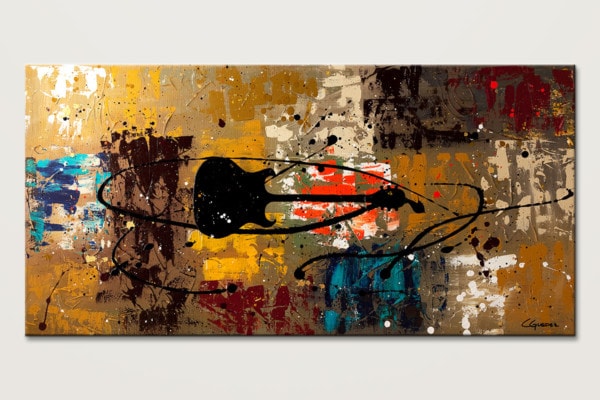 Be A Rock Star Guitar Music Abstract Painting Id80