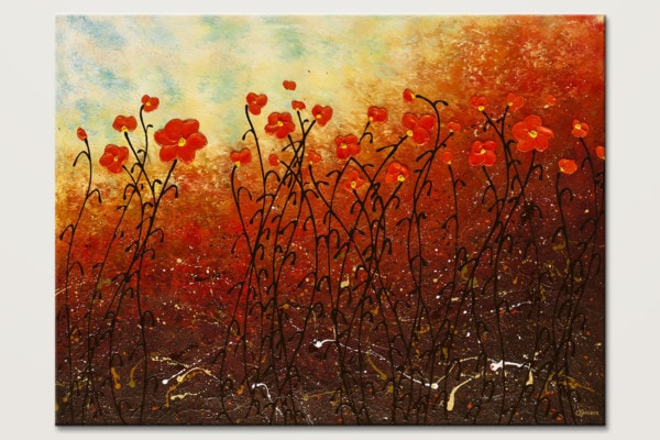 Blooming Flowers Abstract Painting Of Flowers Id80