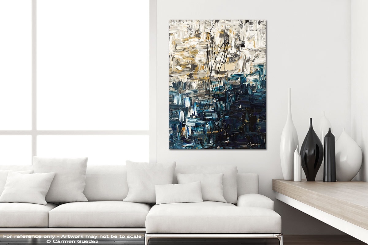 Envisioning - Modern Vertical Interior Abstract Art