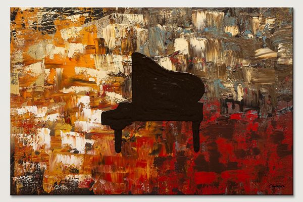 Grand Piano Abstract Art Painting Id80