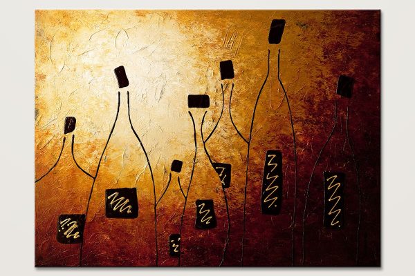 Vins De France Large Abstract Art Painting Id80