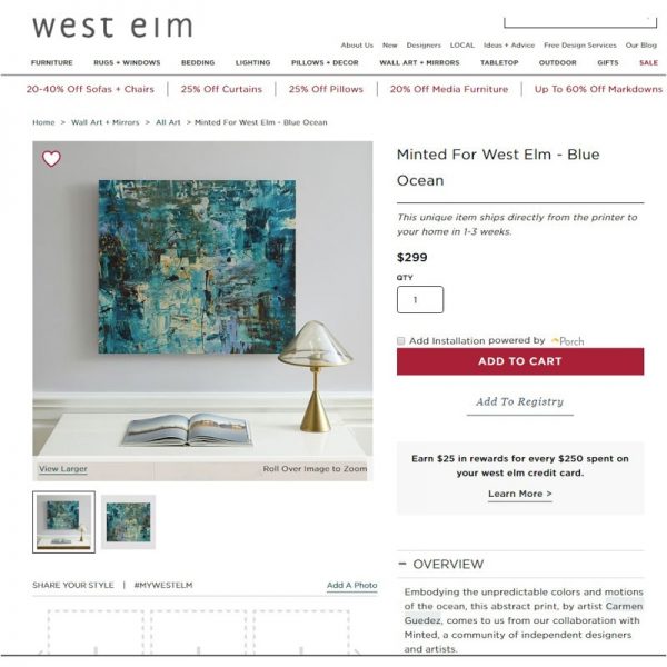 West Elm Carmen Guedez Abstract Painting
